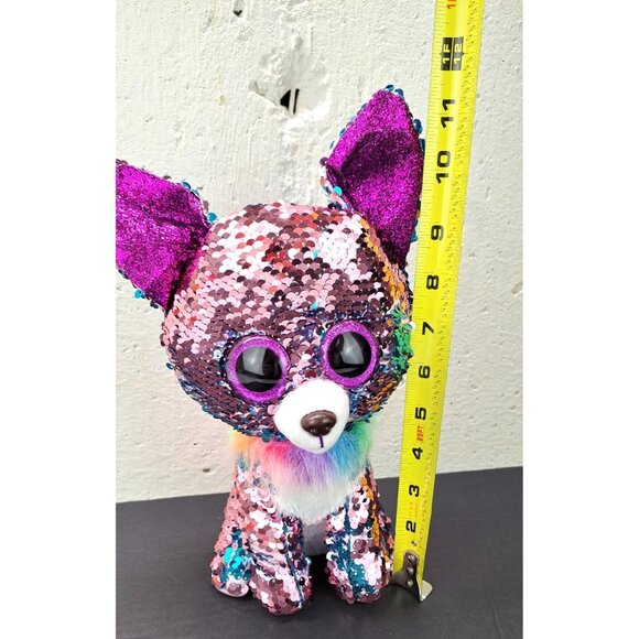 Ty Yappy Flippable Beanie Boo Sequin Chihuahua Plush Color Changing 11.5 Inch - Picture 10 of 11